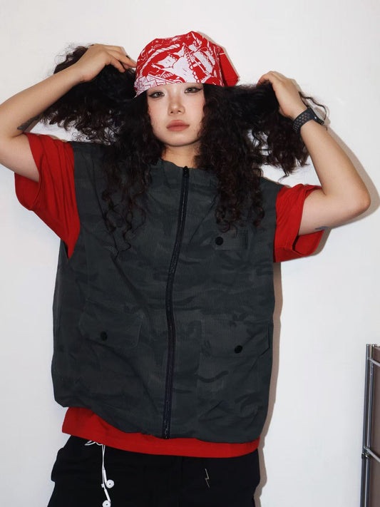 DIMEN Camouflage Streetwear Vest
