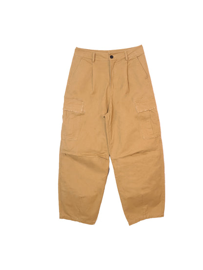 DIMEN Distressed Wide-Leg Cargo Jeans