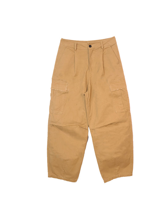 DIMEN Distressed Wide-Leg Cargo Jeans