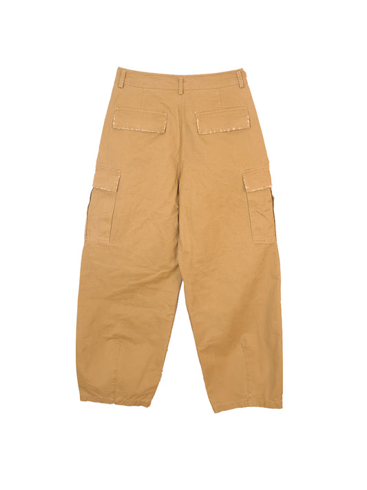 DIMEN Distressed Wide-Leg Cargo Jeans