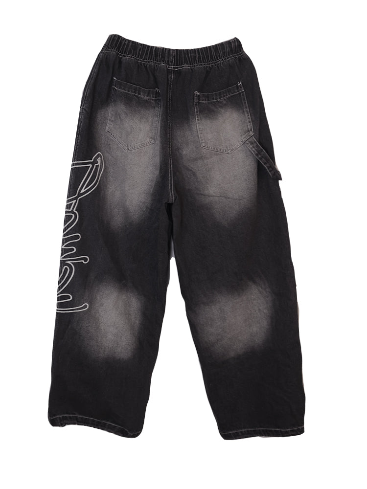 DIMEN Embroidered Denim Jeans