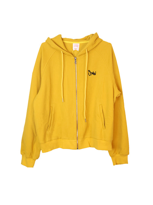 DIMEN Waffle Knit Full-Zip Hoodie | American Streetwear Hip-Hop Jacket