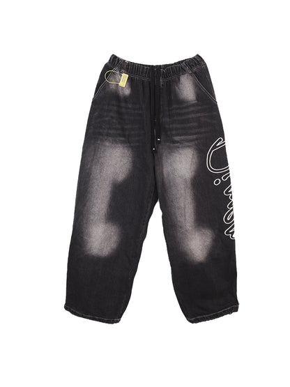 DIMEN Embroidered Denim Jeans