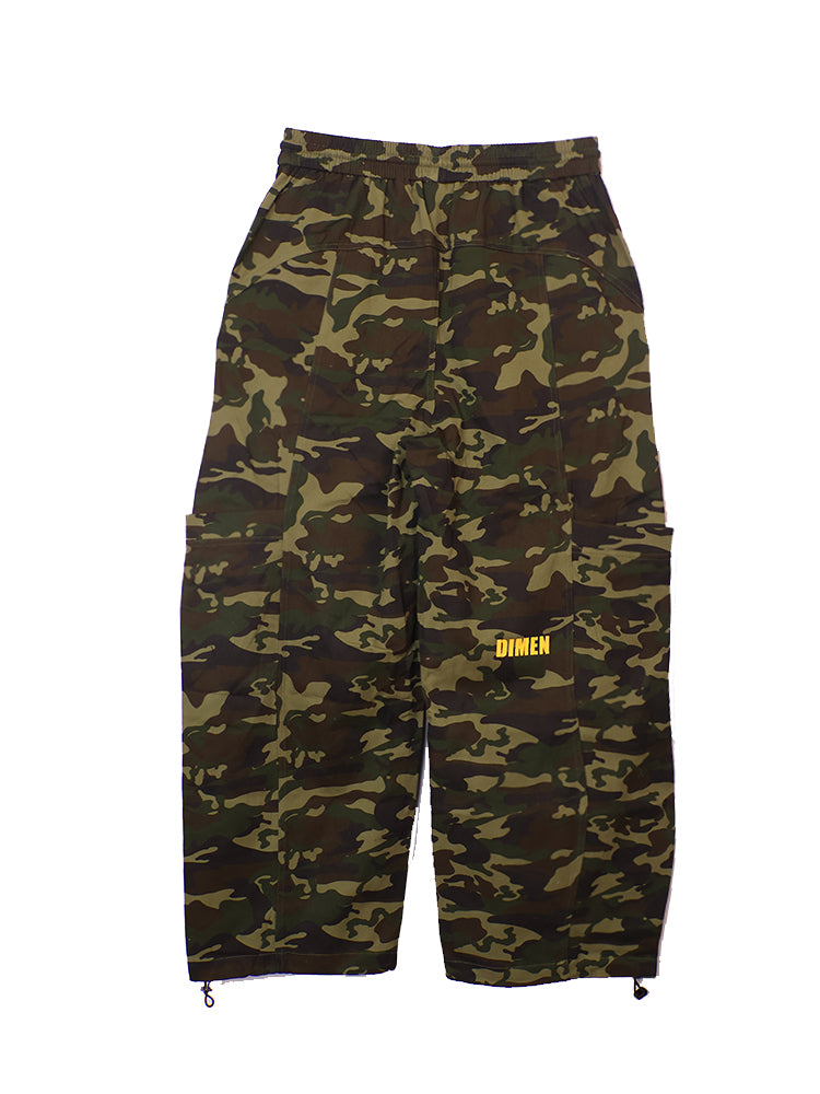 DIMEN Graphic Camo Wide-Leg Cargo Pants