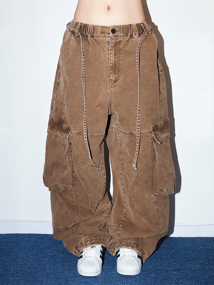 DIMEN Vintage Oversized Wide-Leg Pants