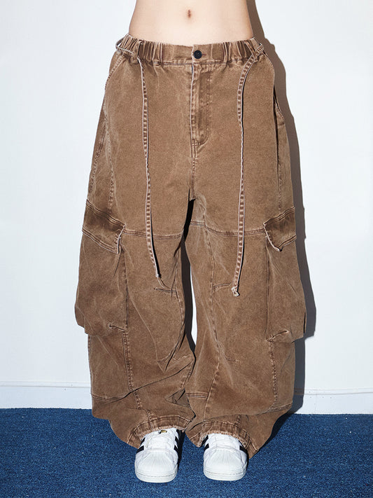 DIMEN Vintage Oversized Wide-Leg Pants